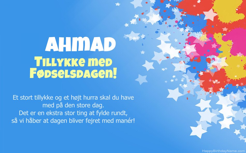 Tillykke med fødselsdagen til Ahmads