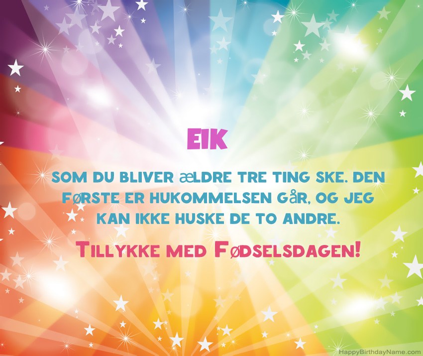 Smukke fødselsdagskort til Eik