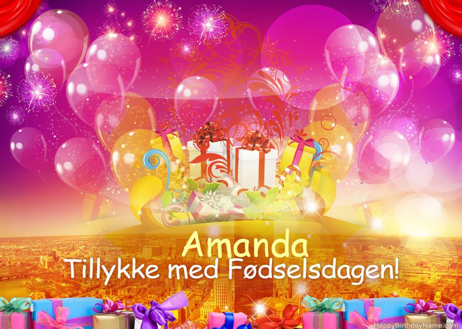 Sjove billeder Tillykke med fødselsdagen Amanda