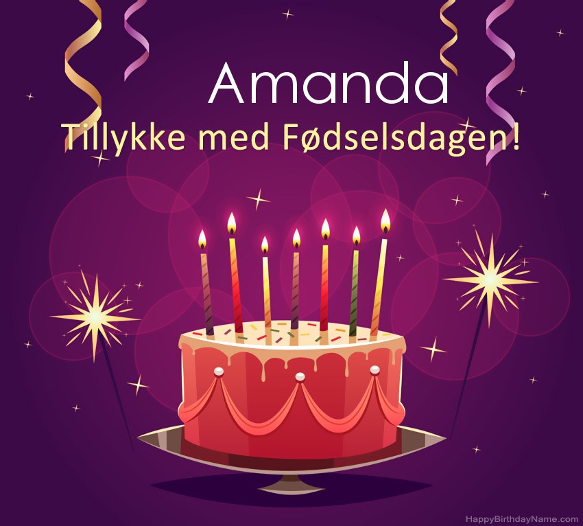 Sjove hilsener til Happy Birthday Amanda-billeder