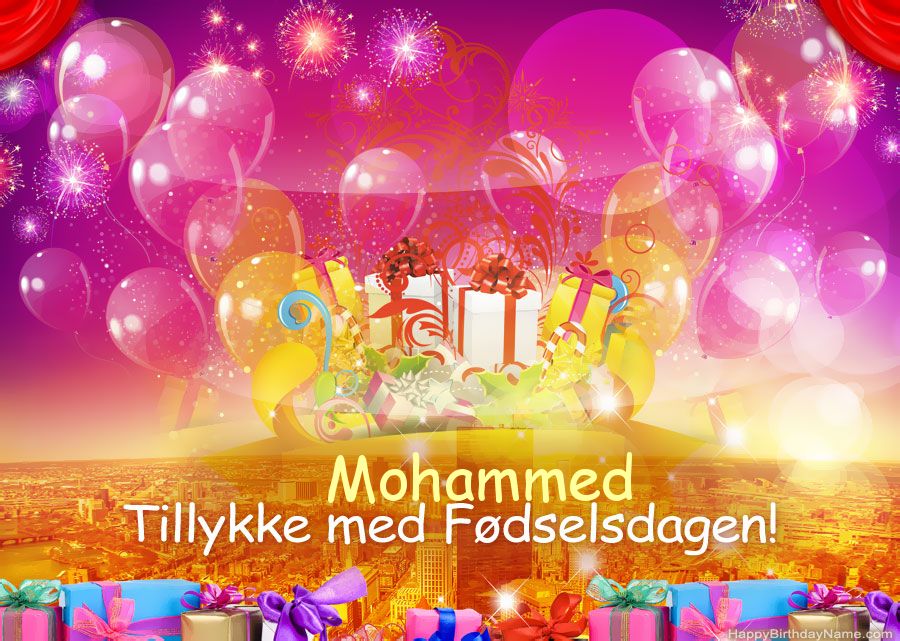 Sjove billeder Tillykke med fødselsdagen Mohammed