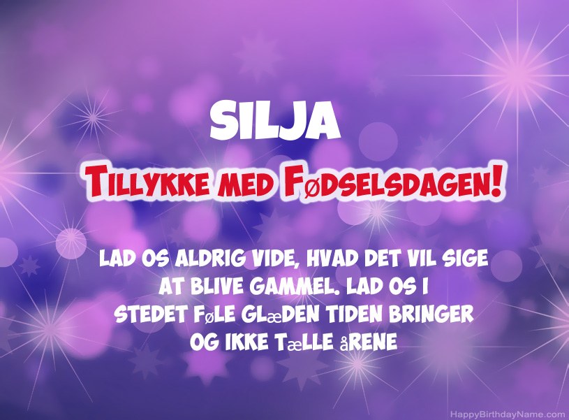 Smukke billeder til Silja tillykke med fødselsdagen
