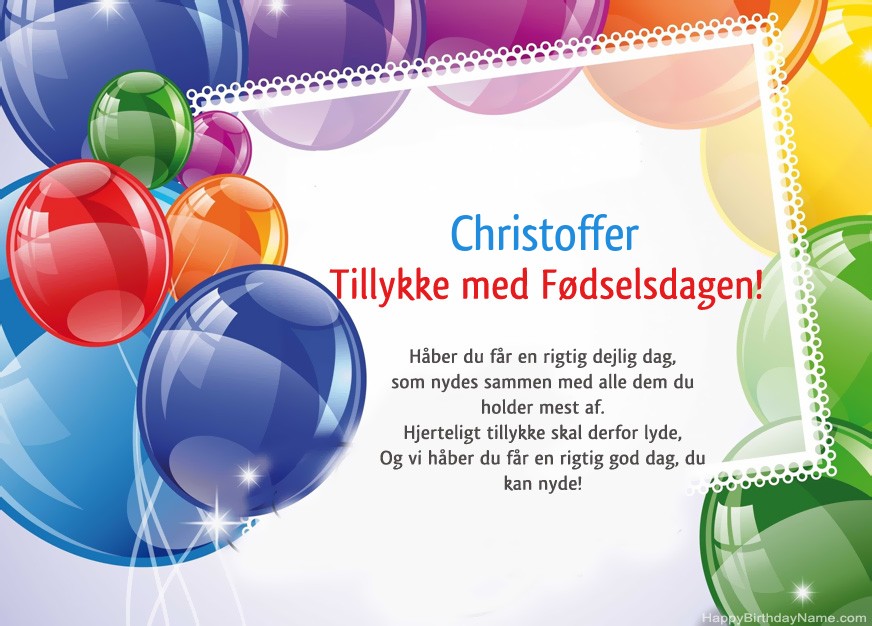 Tillykke med fødselsdagen Christoffer!