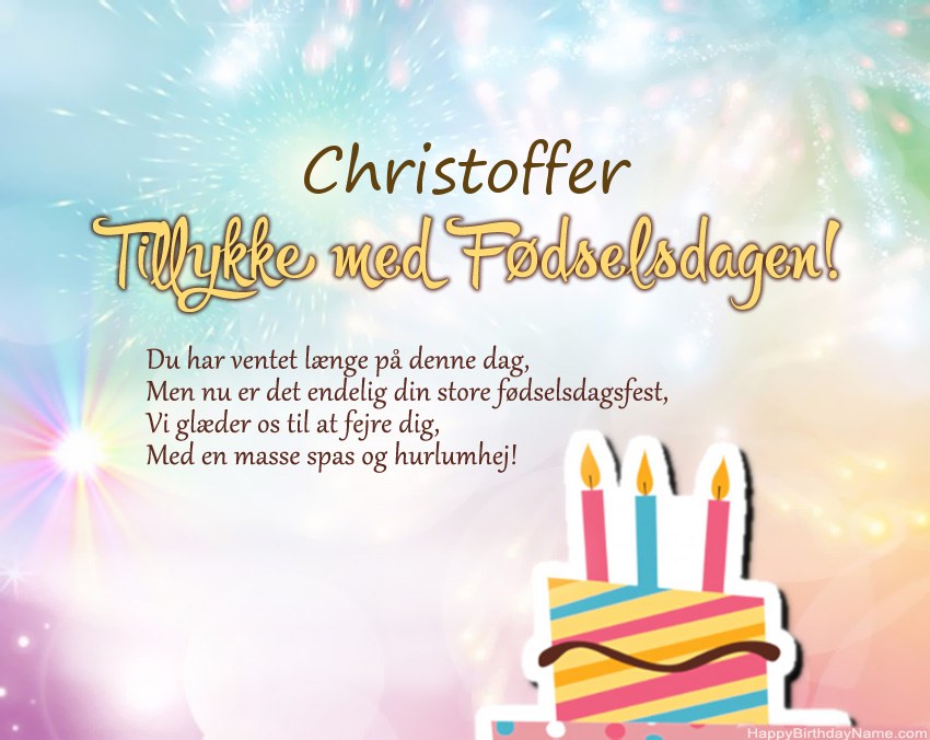 Tillykke med fødselsdagen Christoffer i vers
