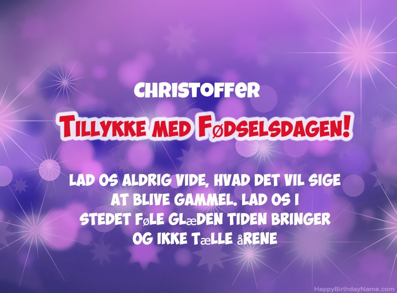 Smukke billeder til Christoffer tillykke med fødselsdagen