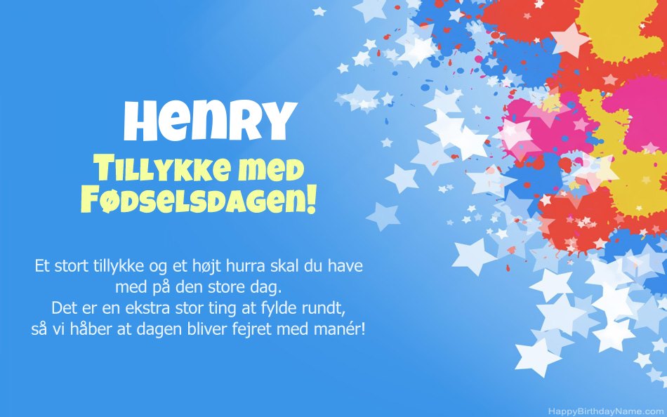 Tillykke med fødselsdagen til Henrys