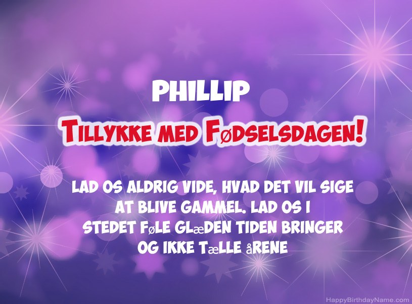 Smukke billeder til Phillip tillykke med fødselsdagen