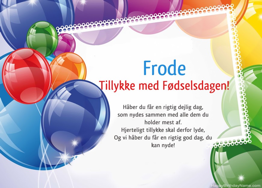 Tillykke med fødselsdagen Frode!