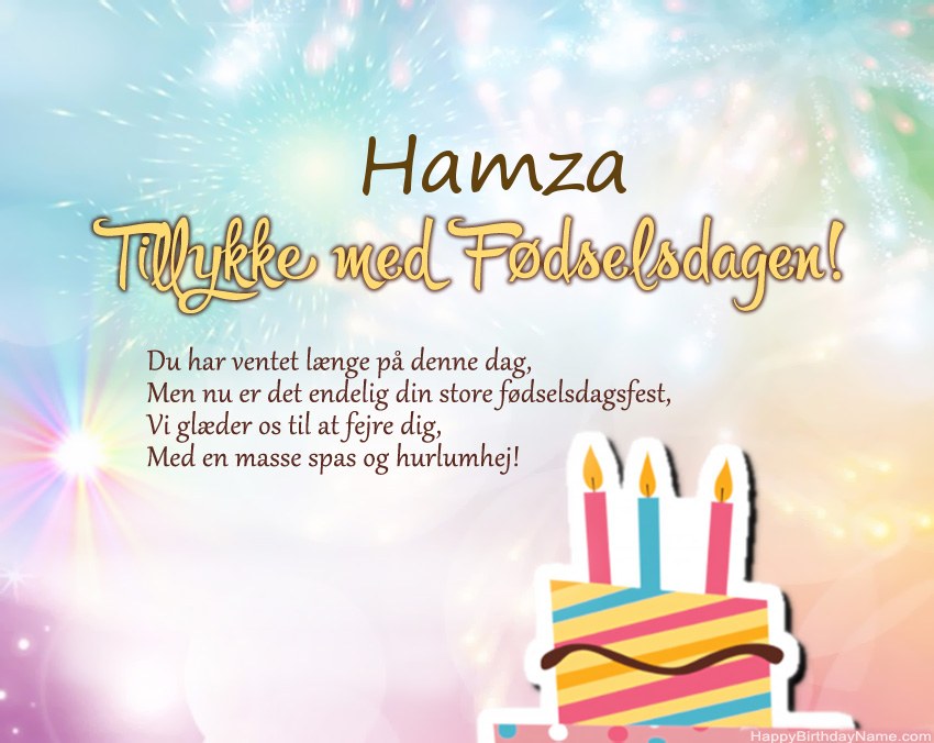 Tillykke med fødselsdagen Hamza i vers