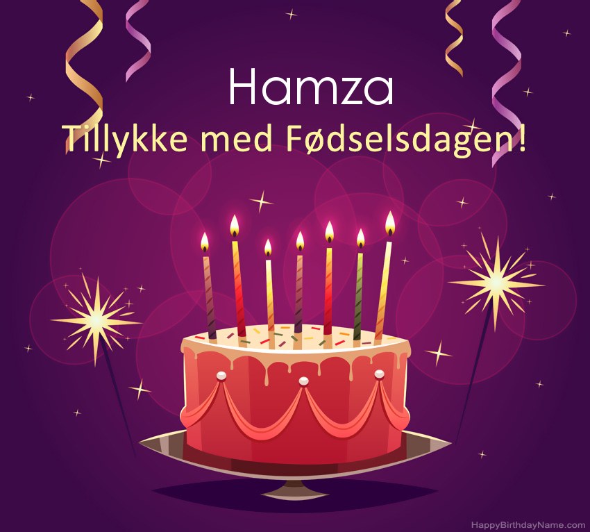Sjove hilsener til Happy Birthday Hamza-billeder