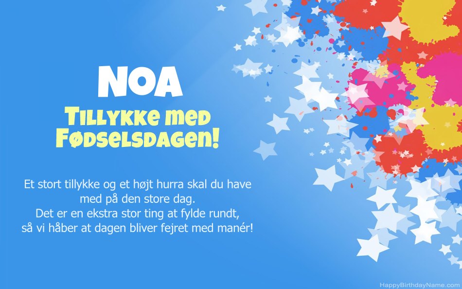 Tillykke med fødselsdagen til Noas