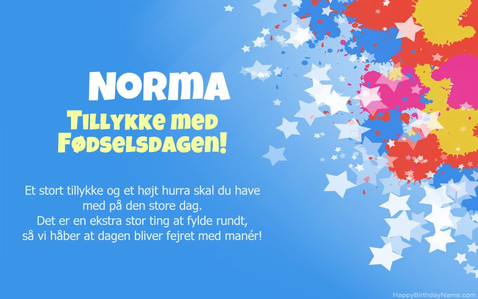 Tillykke med fødselsdagen til Normas