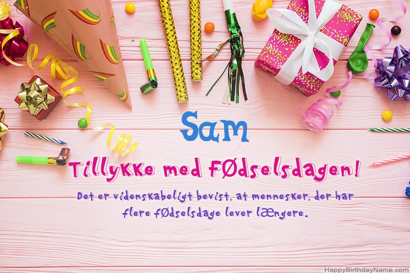 Download gratulerer med fødselsdagen Sam gratis