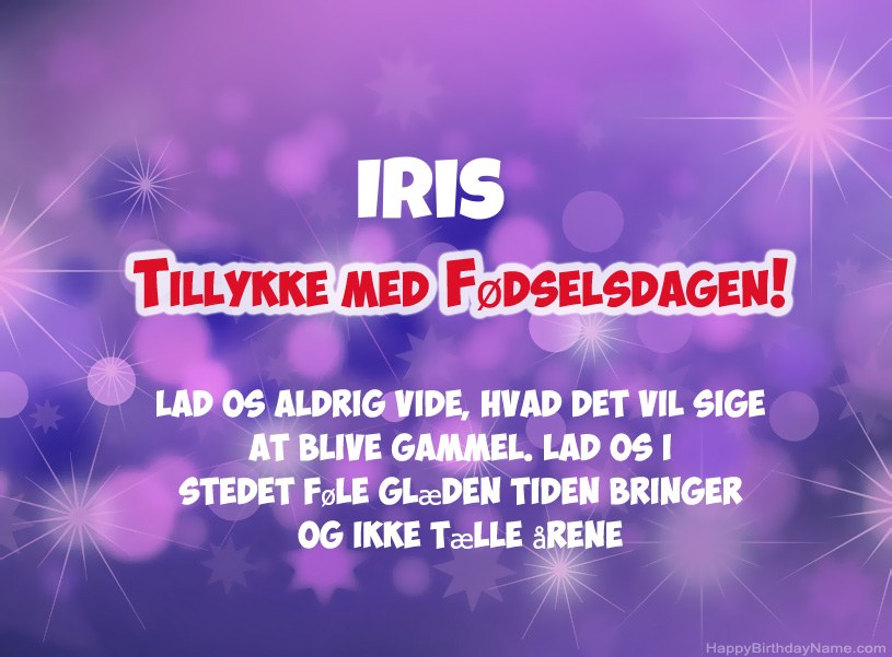 Smukke billeder til Iris tillykke med fødselsdagen