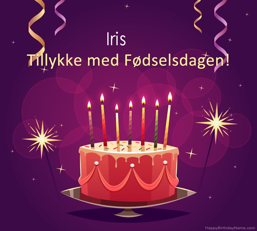 Sjove hilsener til Happy Birthday Iris-billeder