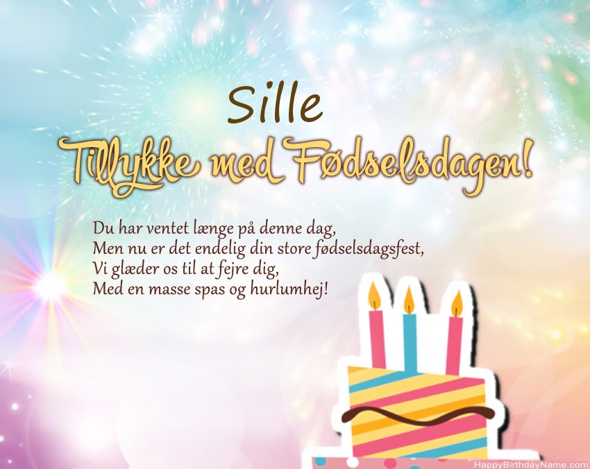 Tillykke med fødselsdagen Sille i vers Tillykke med fødselsdagen Sille i vers