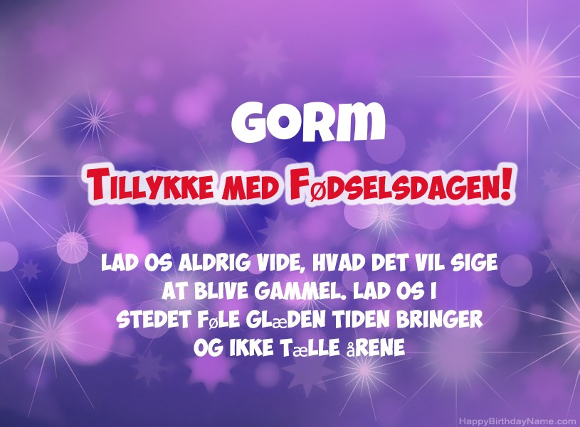 Smukke billeder til Gorm tillykke med fødselsdagen