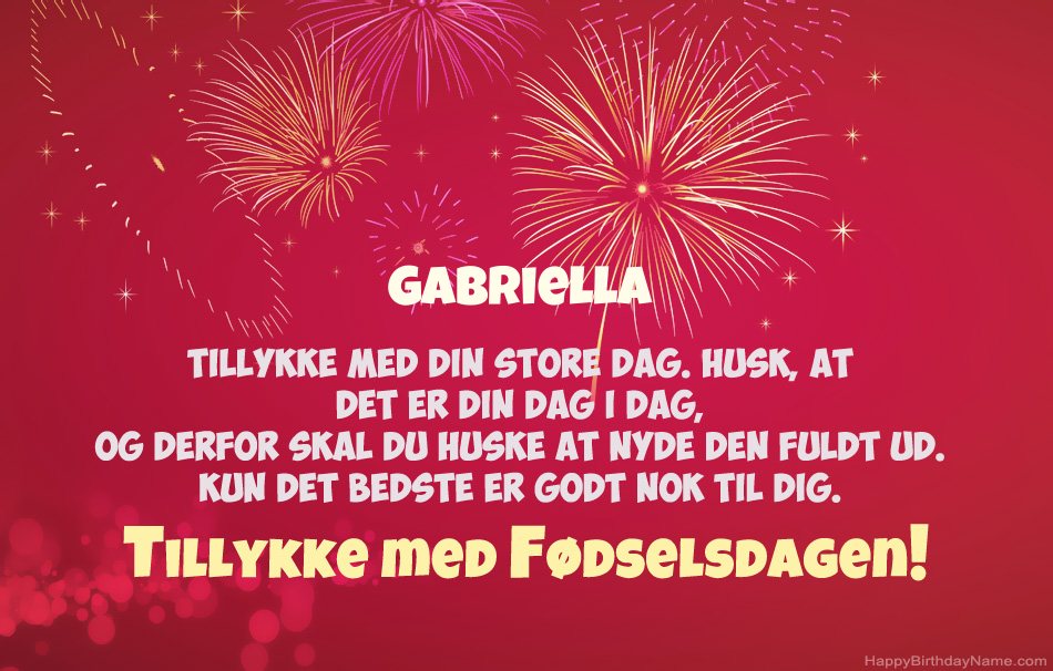 Tillykke med fødselsdagen Gabriella, smukke digte Tillykke med fødselsdagen Gabriella, smukke digte