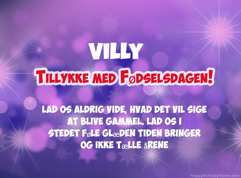 Smukke billeder til Villy tillykke med fødselsdagen