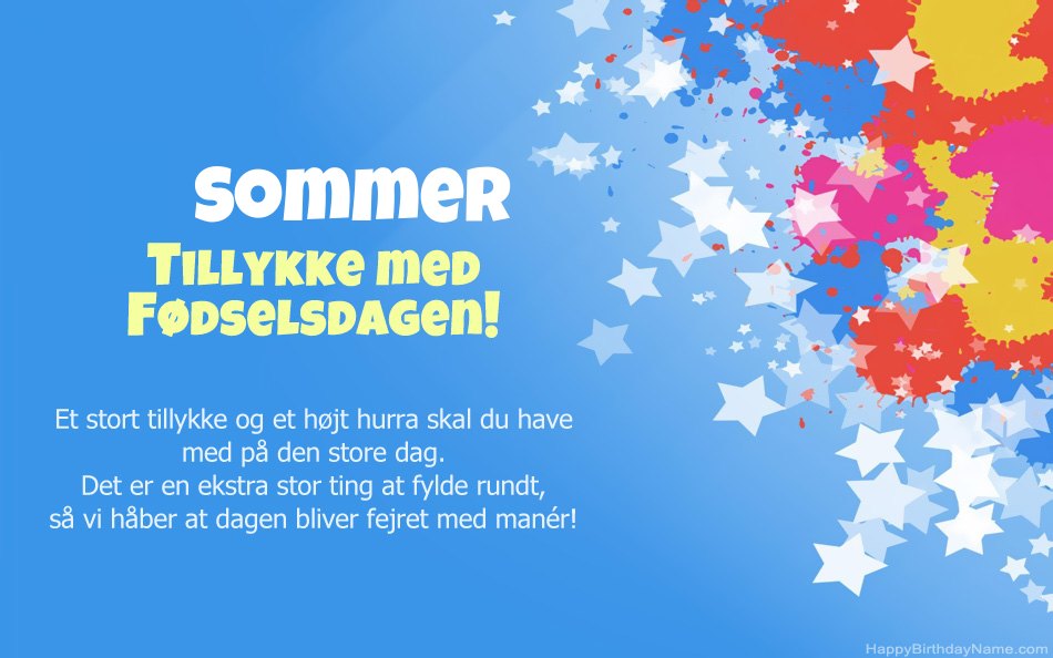 Tillykke med fødselsdagen til Sommers Tillykke med fødselsdagen til Sommers