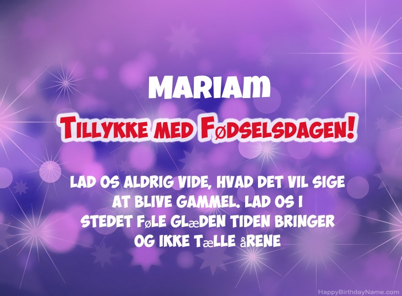 Smukke billeder til Mariam tillykke med fødselsdagen Smukke billeder til Mariam tillykke med fødselsdagen
