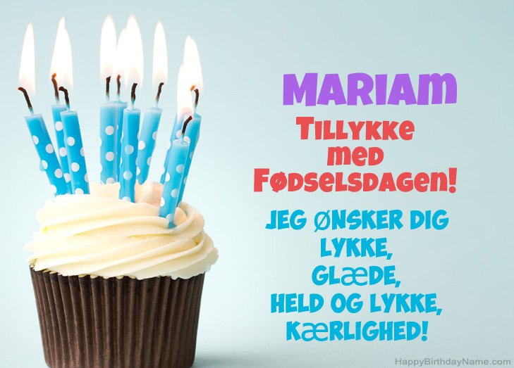 Tillykke med heldens fødselsdag til Mariam Tillykke med heldens fødselsdag til Mariam