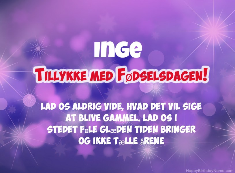 Smukke billeder til Inge tillykke med fødselsdagen Smukke billeder til Inge tillykke med fødselsdagen