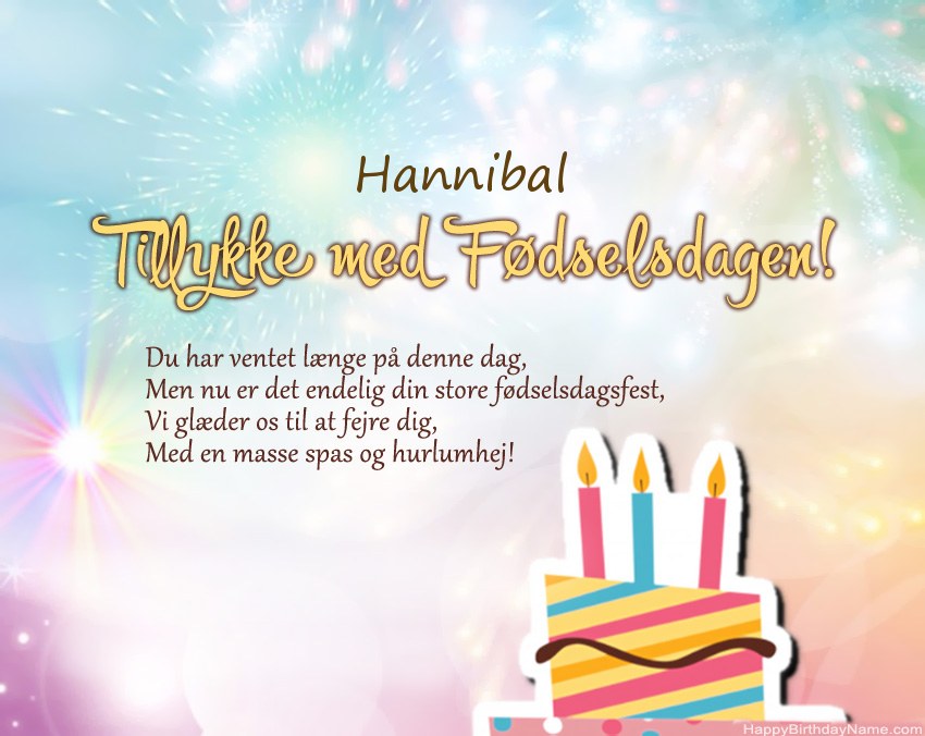 Tillykke med fødselsdagen Hannibal i vers Tillykke med fødselsdagen Hannibal i vers