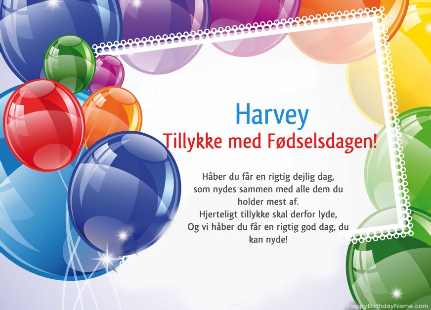 Tillykke med fødselsdagen Harvey! Tillykke med fødselsdagen Harvey!