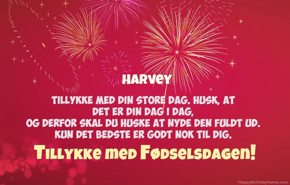 Tillykke med fødselsdagen Harvey, smukke digte Tillykke med fødselsdagen Harvey, smukke digte