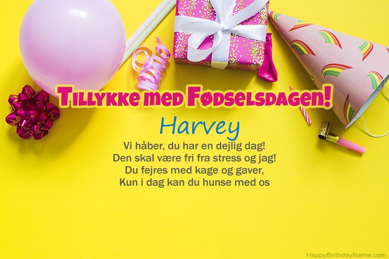 Tillykke med fødselsdagen Harvey i prosa Tillykke med fødselsdagen Harvey i prosa