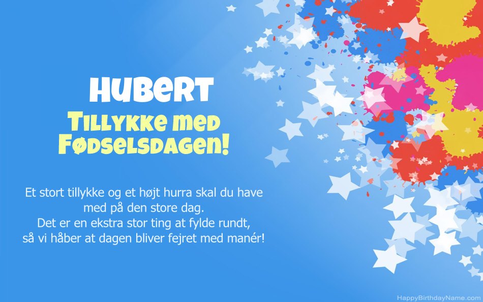 Tillykke med fødselsdagen til Huberts Tillykke med fødselsdagen til Huberts