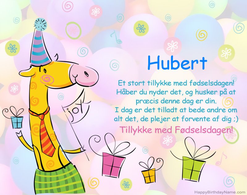 Børns lykønskning med tillykke med fødselsdagen til Hubert Børns lykønskning med tillykke med fødselsdagen til Hubert