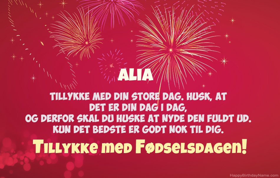 Tillykke med fødselsdagen Alia, smukke digte Tillykke med fødselsdagen Alia, smukke digte
