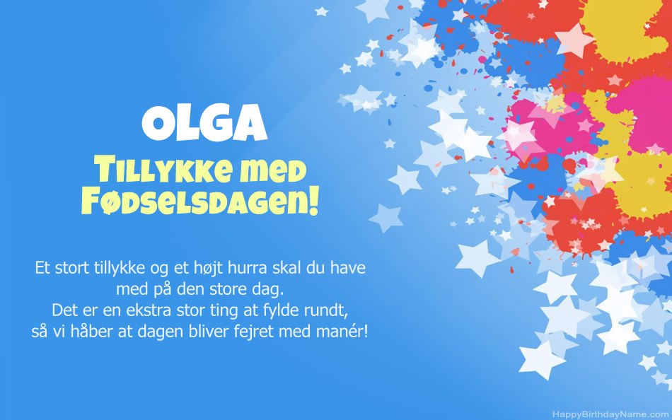 Tillykke med fødselsdagen til Olgas Tillykke med fødselsdagen til Olgas