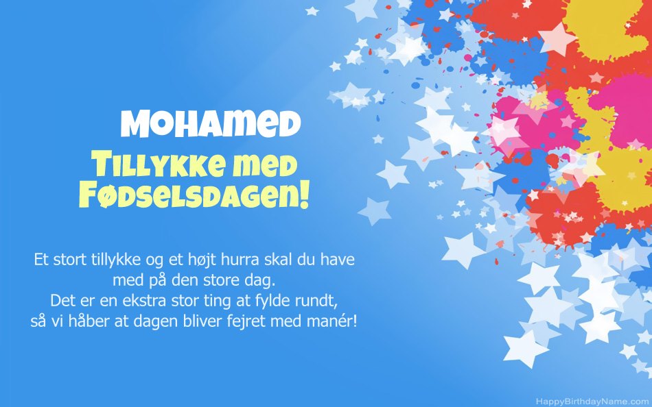 Tillykke med fødselsdagen til Mohameds Tillykke med fødselsdagen til Mohameds