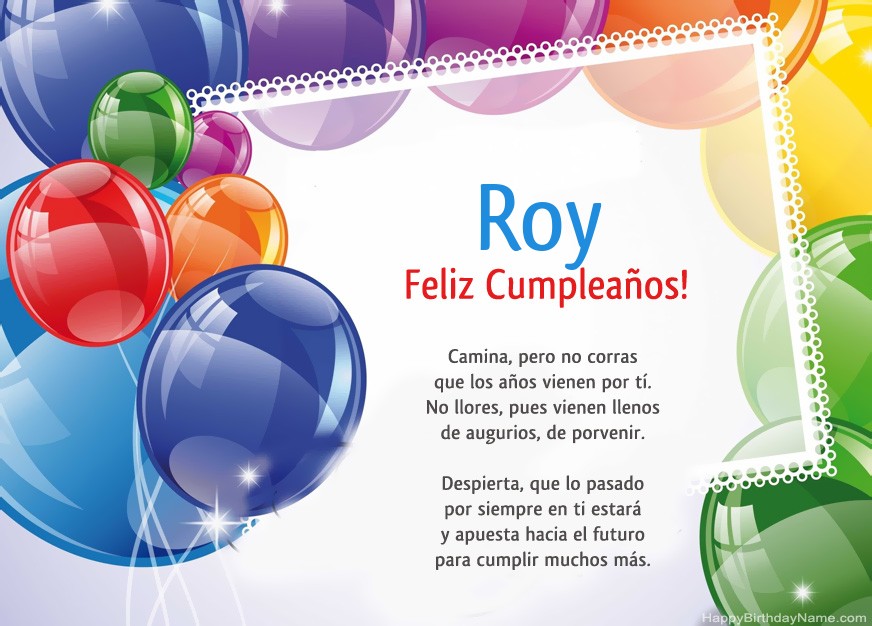 Feliz Cumpleaños Roy! Feliz Cumpleaños Roy!