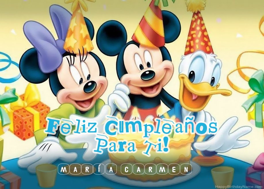 Saludos de cumpleaños infantiles para María Carmen Saludos de cumpleaños infantiles para María Carmen