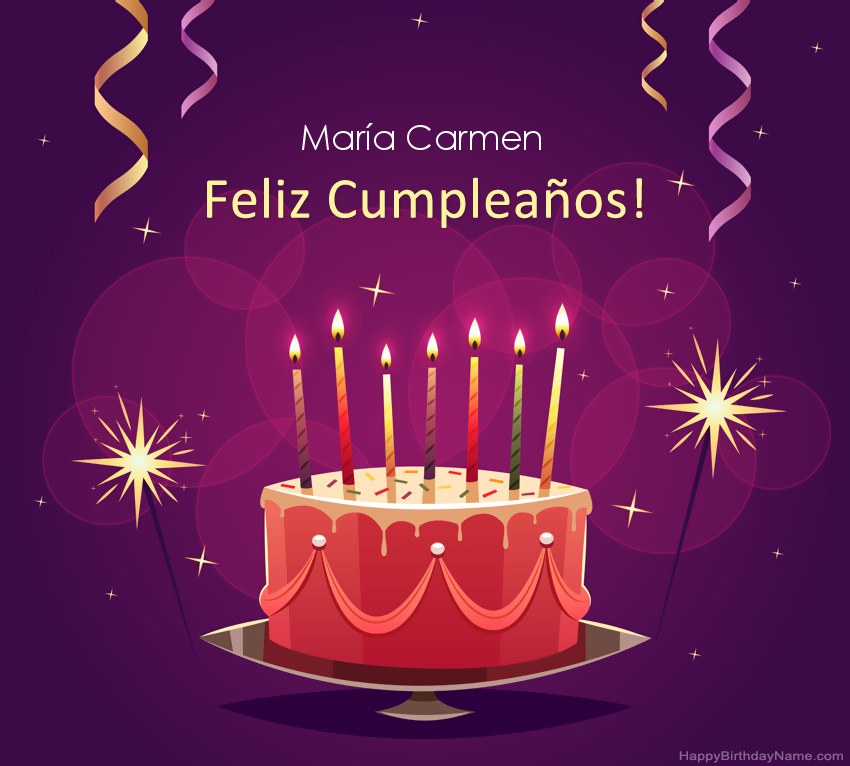 Saludos graciosos para feliz cumpleaños María Carmen fotos Saludos graciosos para feliz cumpleaños María Carmen fotos