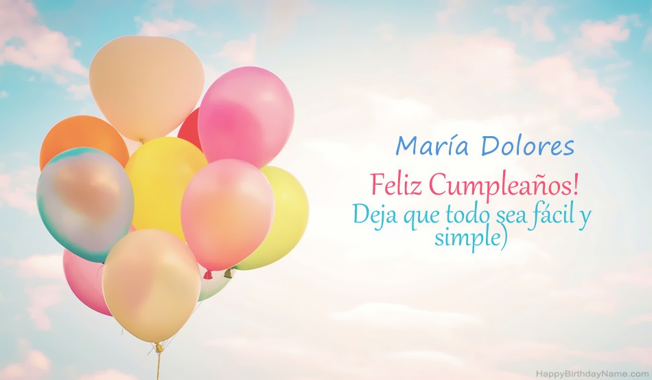 Imágenes de feliz cumpleaños María Dolores