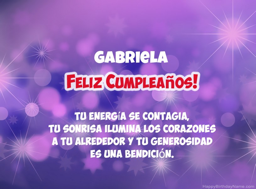Hermosas imágenes para el feliz cumpleaños de Gabriela