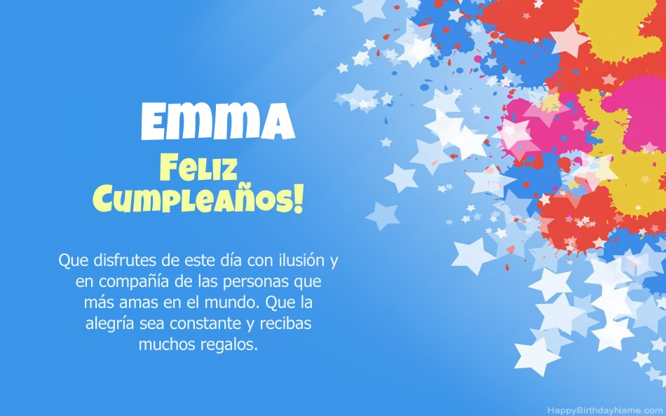 Felicitaciones por el cumpleaños de Emma