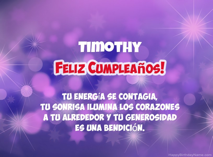 Hermosas imágenes para el feliz cumpleaños de Timothy