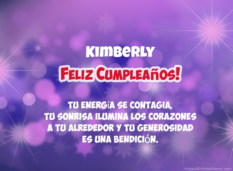 Hermosas imágenes para el feliz cumpleaños de Kimberly