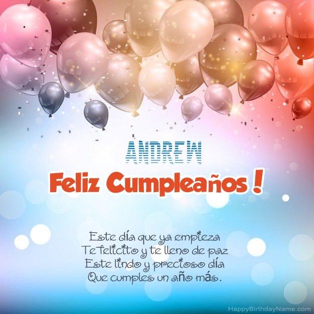 Poemas en cumpleaños para Andrew
