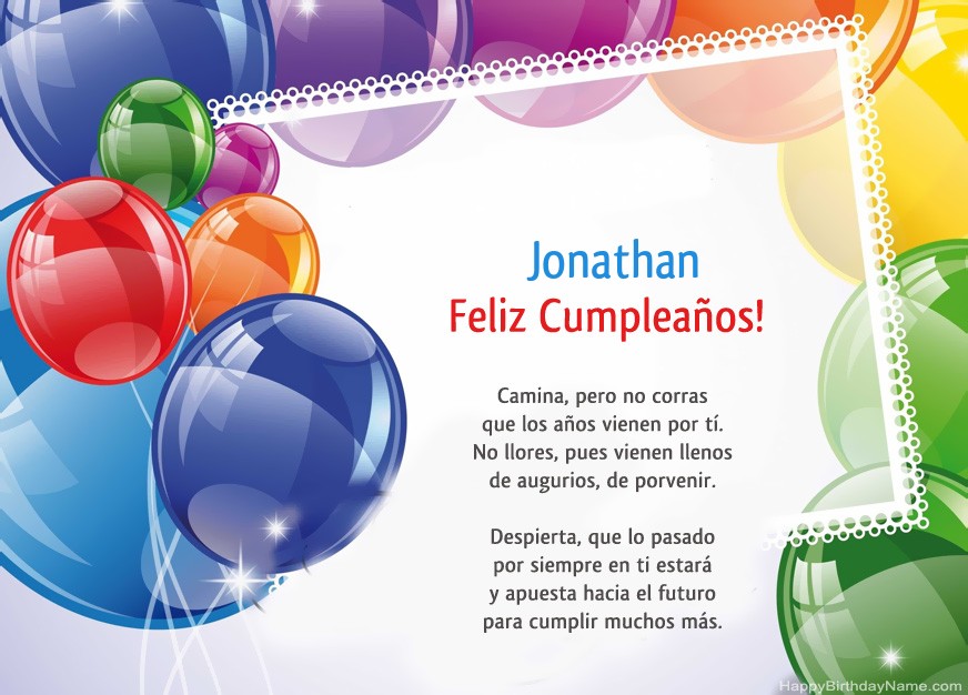 Feliz Cumpleaños Jonathan!