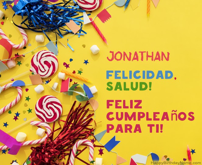 Feliz Cumpleaños Jonathan fotos