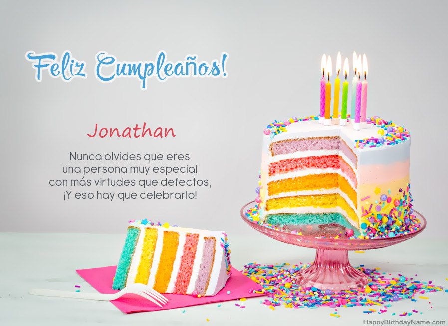 Deseos Jonathan para feliz cumpleaños