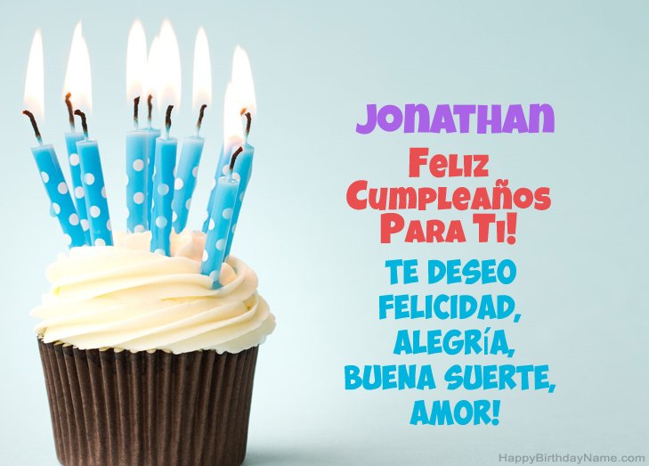 Felicitaciones por el feliz cumpleaños de Jonathan