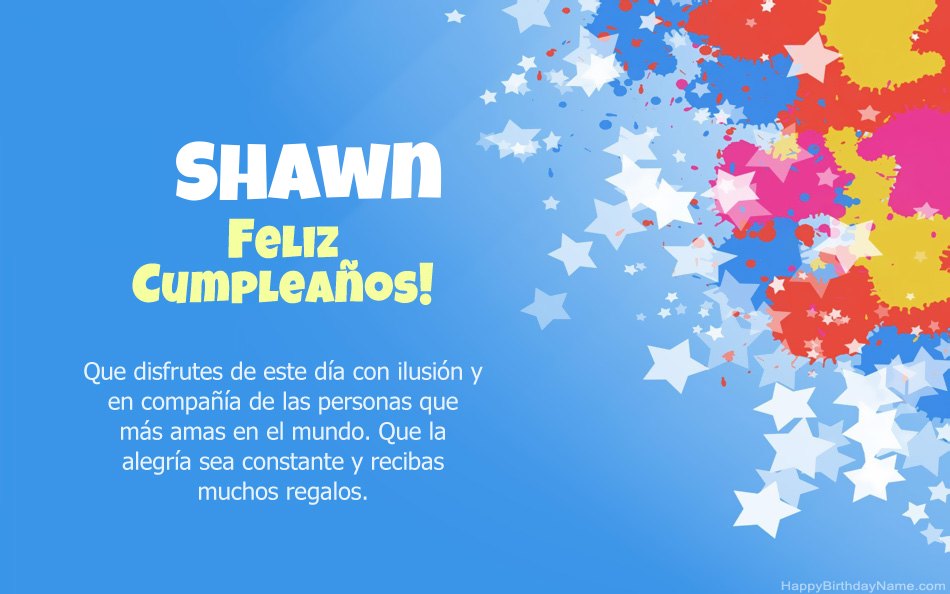 Felicitaciones por el cumpleaños de Shawn Felicitaciones por el cumpleaños de Shawn